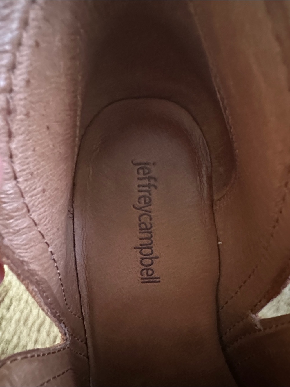 Jeffrey Campbell Tan Leather Block Heel Ankle Booties - Picture 2 of 8